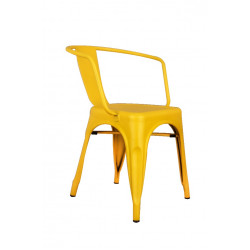 Tolix Sandalye Kollu Sarı